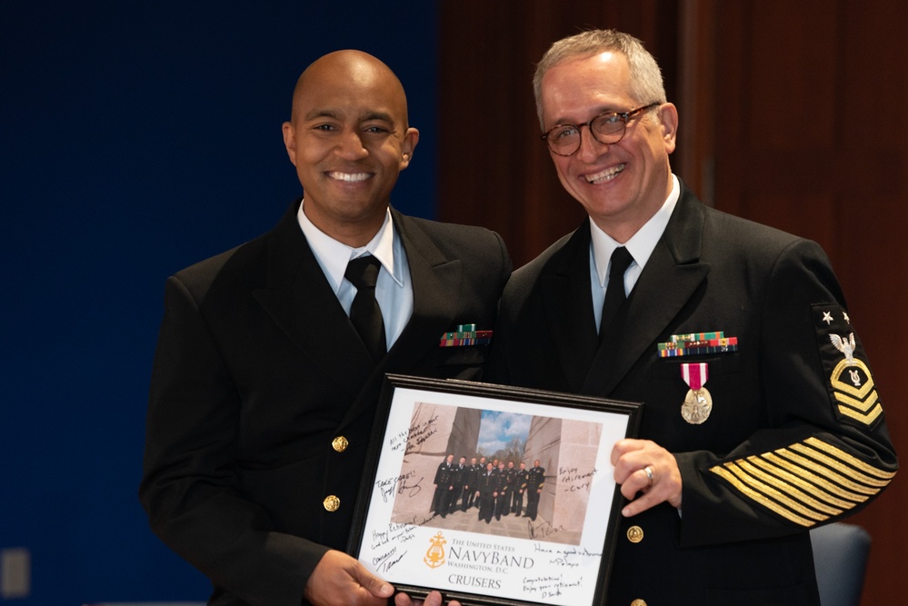 U.S. Navy Band hosts retirement ceremony for Command Masterchief James Armstrong
