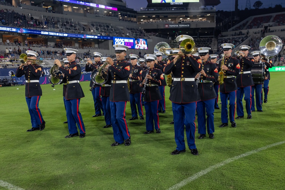 Marine Band San Diego at the San Diego Wave