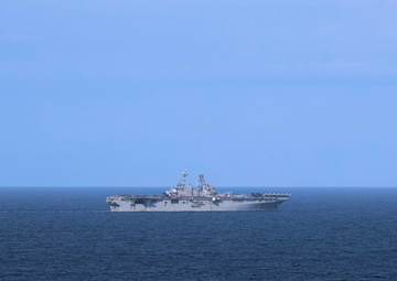USS Iwo Jima Conducts a Simulated Strait Transit