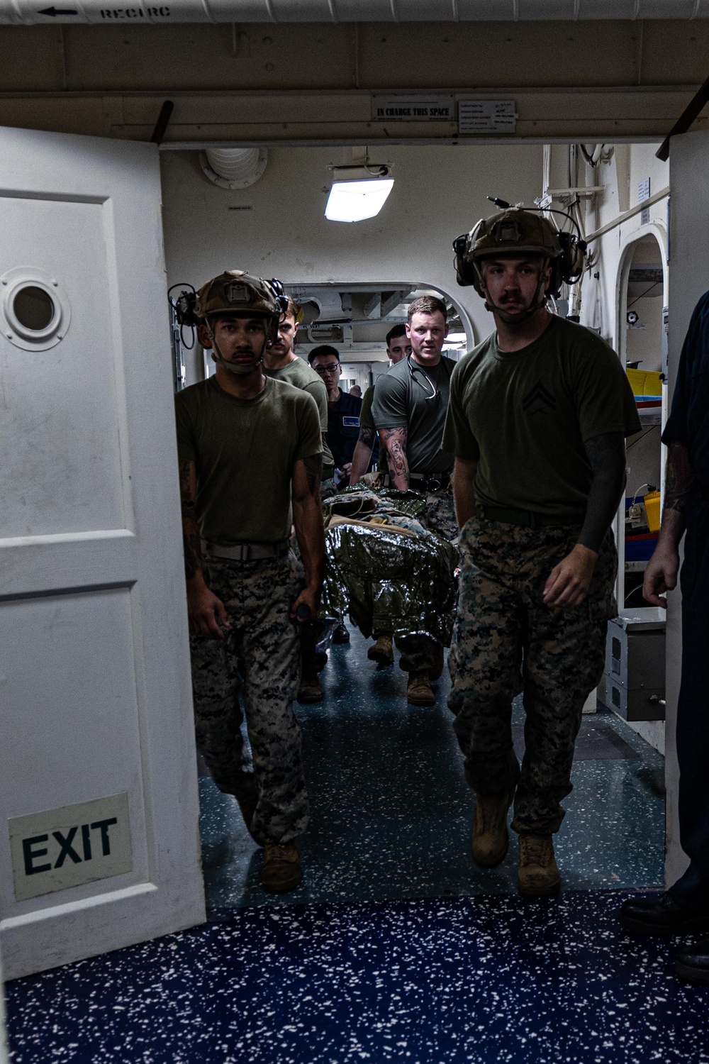 22nd MEU | Simulated Casualty Reception aboard USS Iwo Jima