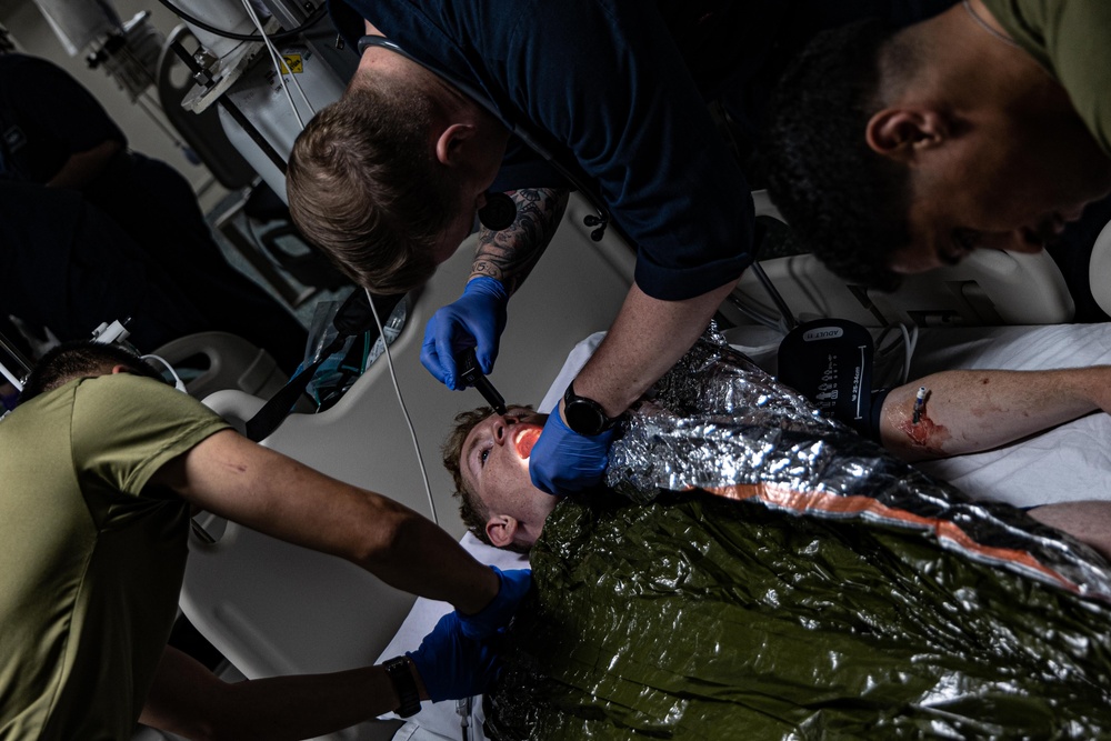 22nd MEU | Simulated Casualty Reception aboard USS Iwo Jima
