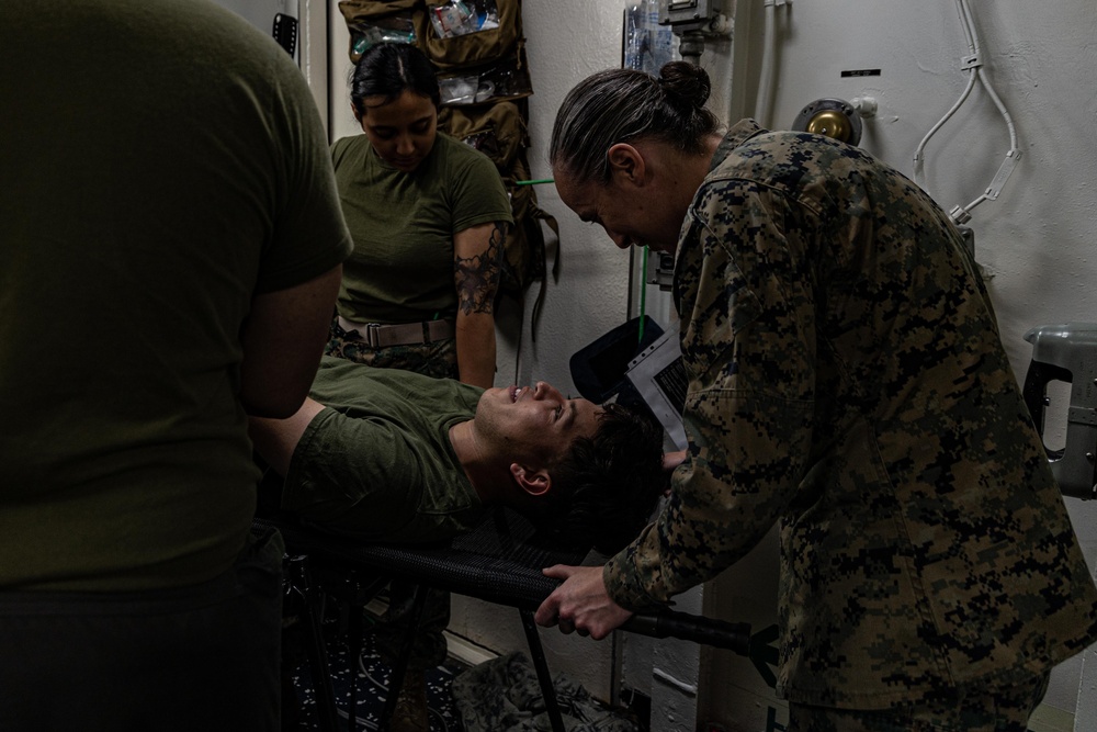 22nd MEU | Simulated Casualty Reception aboard USS Iwo Jima