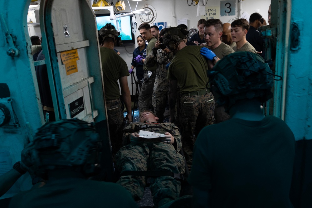 22nd MEU | Simulated Casualty Reception aboard USS Iwo Jima