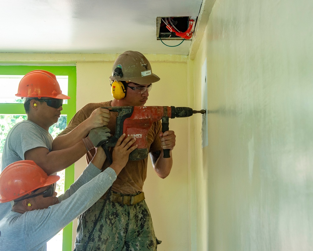 NMCB 3 Builds New School During Balikatan 2025