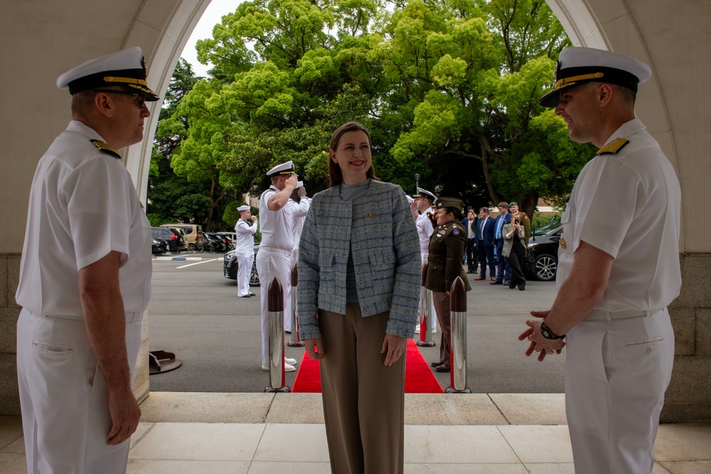 Lithuanian Minister of National Defense Visits Yokosuka, Japan