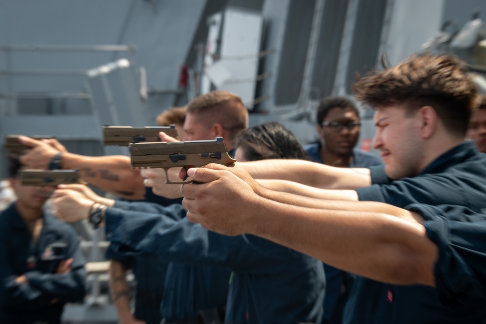 USS Gridley Firearms Training