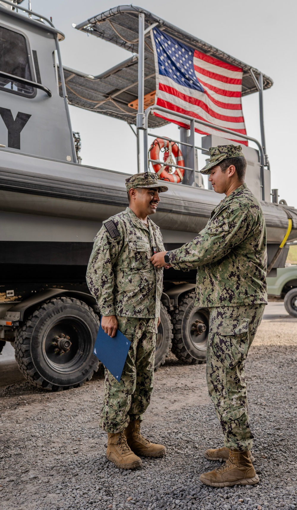 MSRON 11 Sailor Promotes to Petty Officer 2nd Class