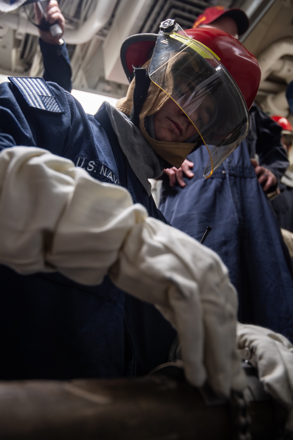 USS Gridley Damage Control Drill