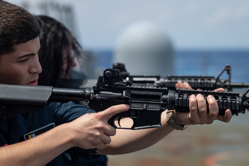USS Gridley Firearms Training