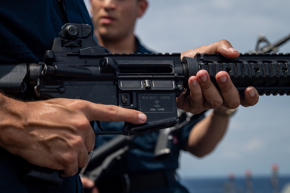 USS Gridley Firearms Training