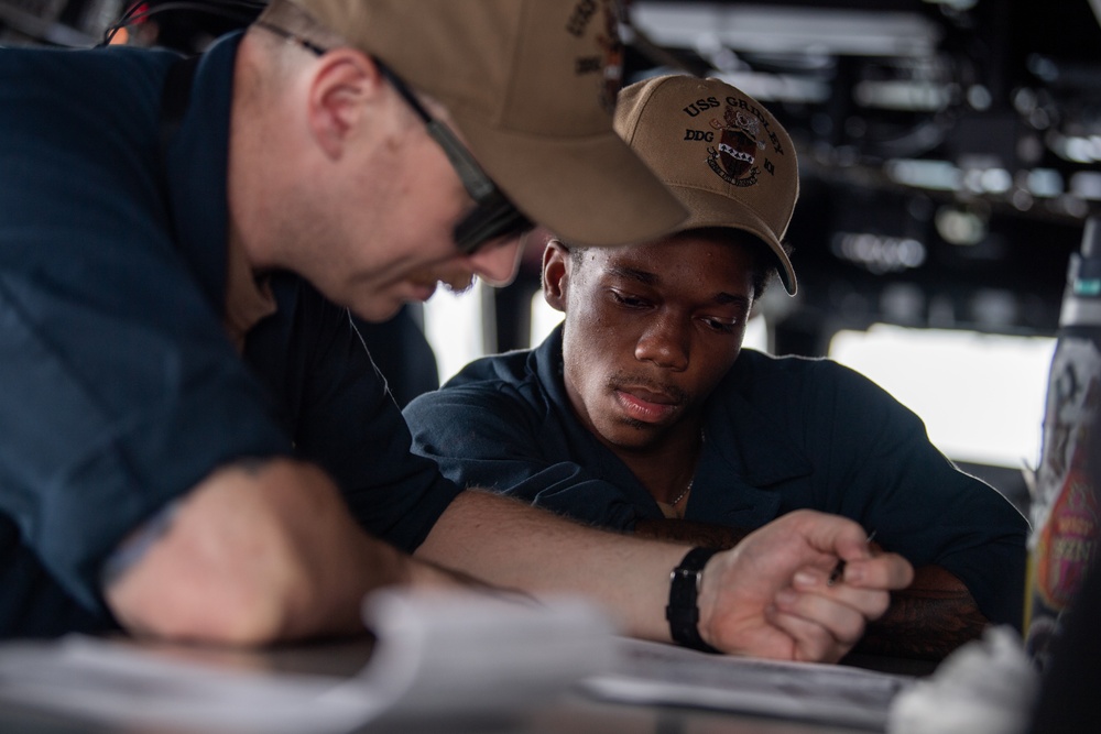 USS Gridley Training