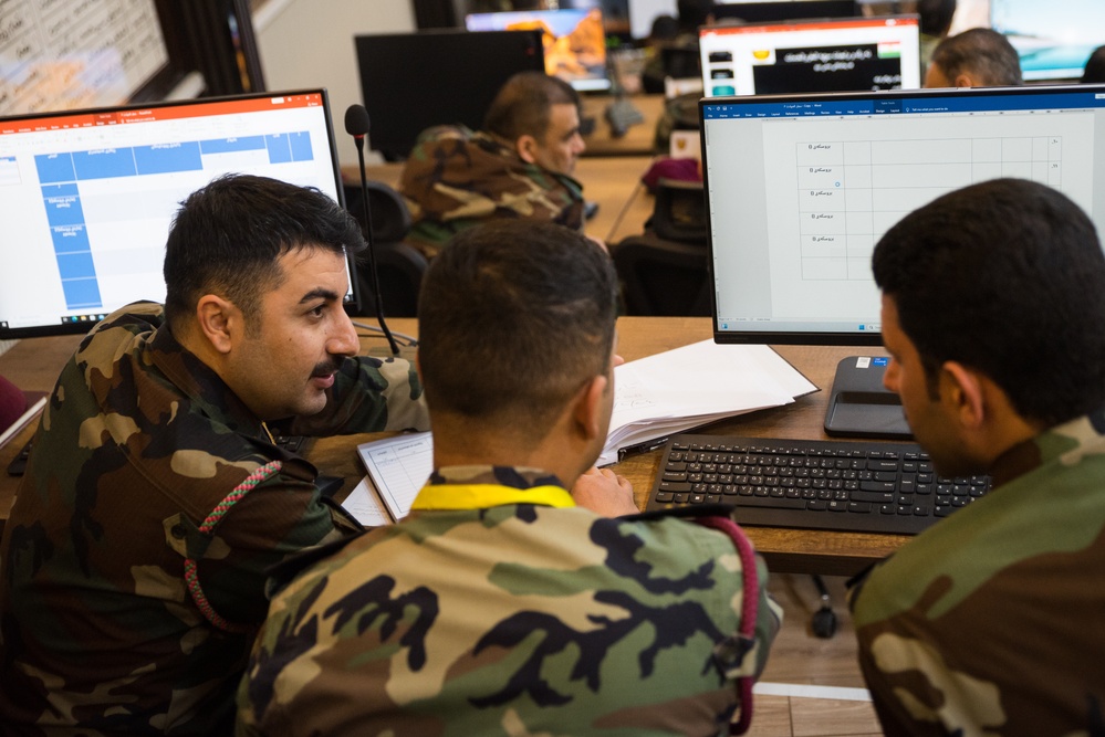Peshmerga 1st Division Conduct Command Post Exercise