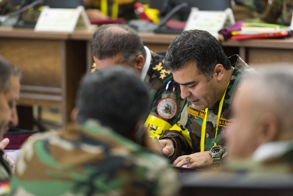 Peshmerga 1st Division Conduct Command Post Exercise