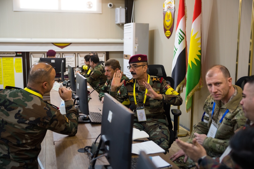 Peshmerga 1st Division Conduct Command Post Exercise