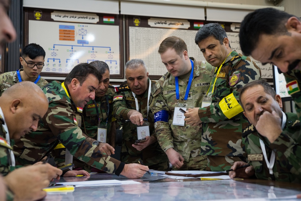 Peshmerga 1st Division Conduct Command Post Exercise