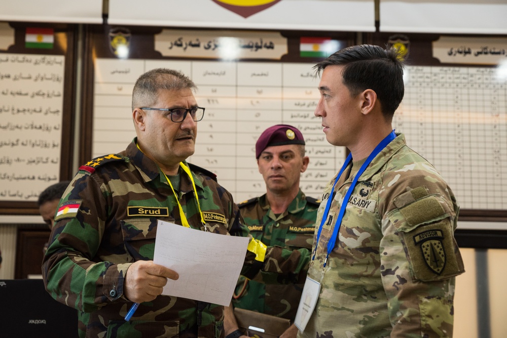 Peshmerga 1st Division Conduct Command Post Exercise