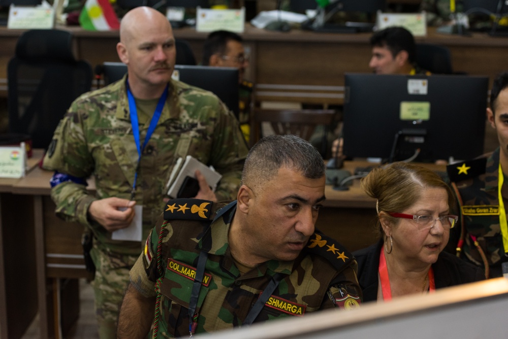 Peshmerga 1st Division Conduct Command Post Exercise