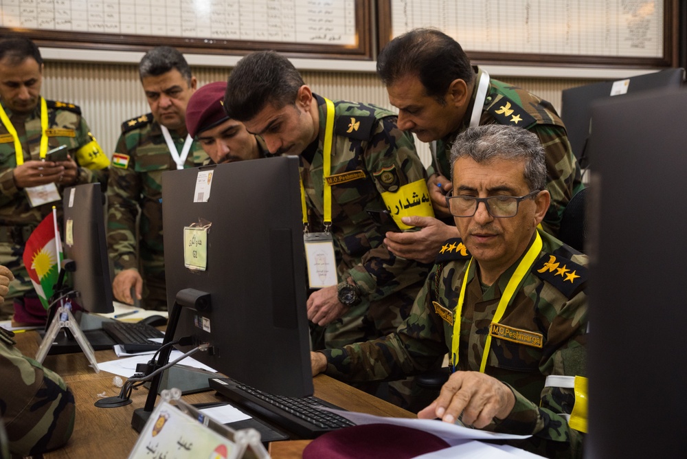 Peshmerga 1st Division Conduct Command Post Exercise