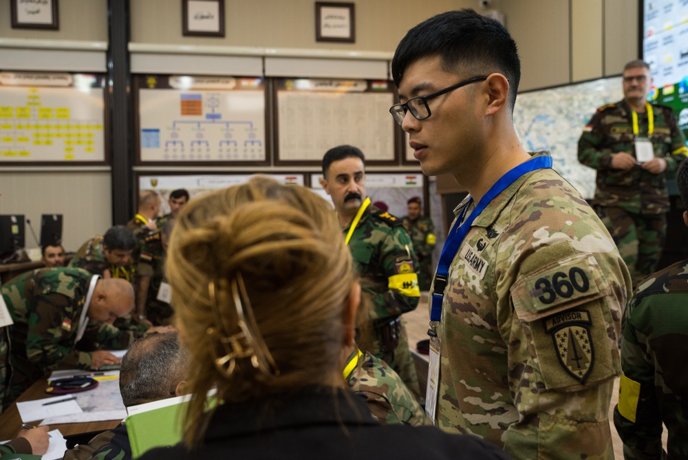 Peshmerga 1st Division Conduct Command Post Exercise