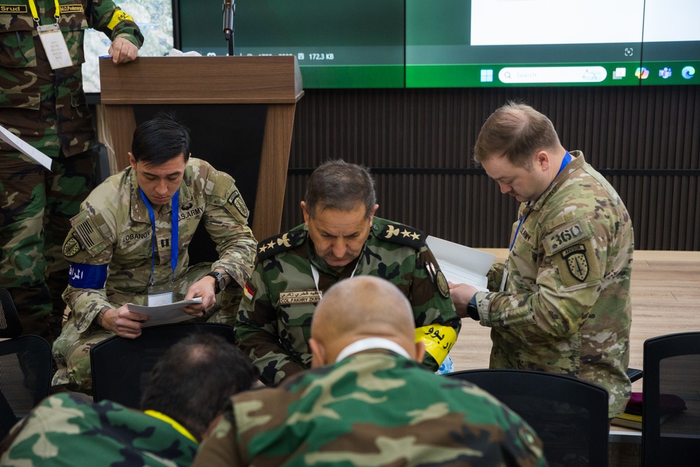 Peshmerga 1st Division Conduct Command Post Exercise