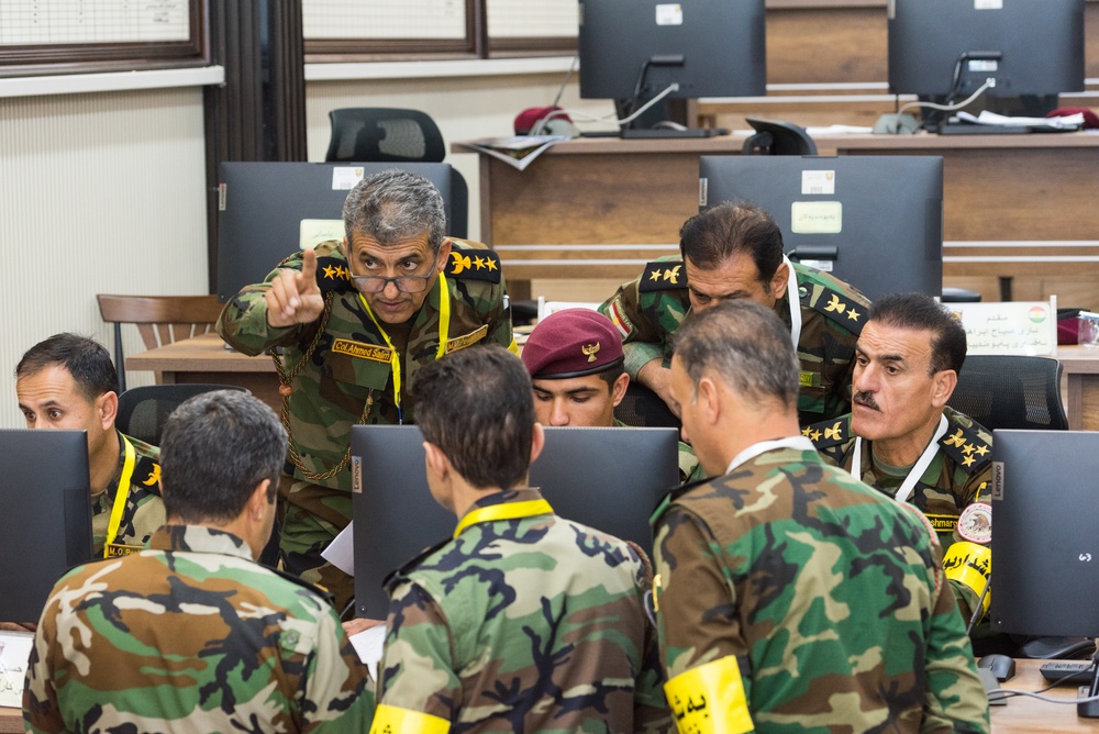 Peshmerga 1st Division Conduct Command Post Exercise
