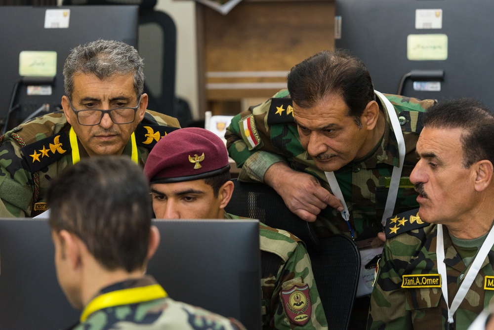 Peshmerga 1st Division Conduct Command Post Exercise