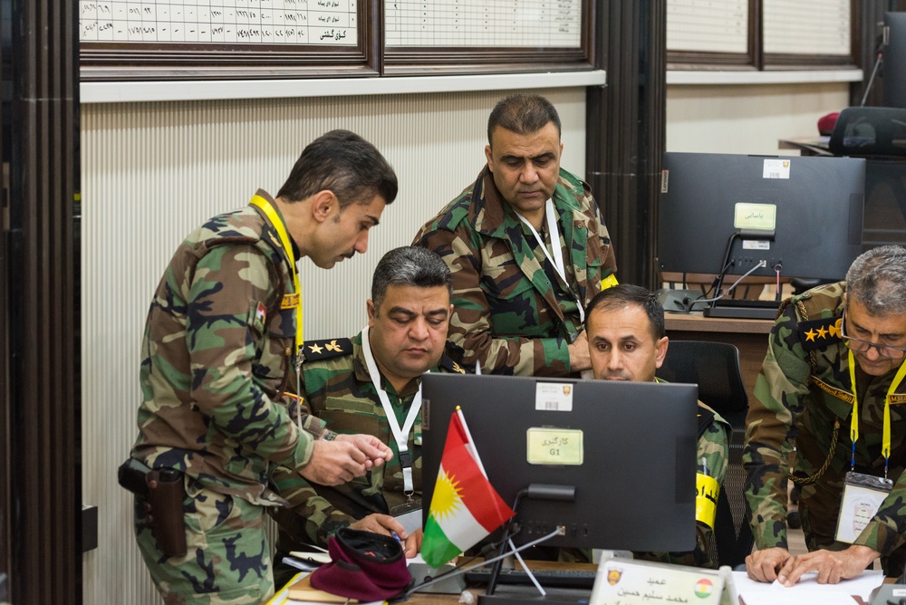 Peshmerga 1st Division Conduct Command Post Exercise
