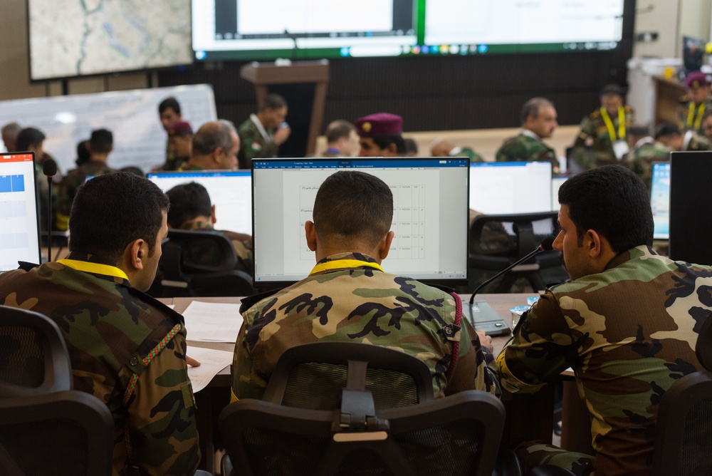 Peshmerga 1st Division Conduct Command Post Exercise