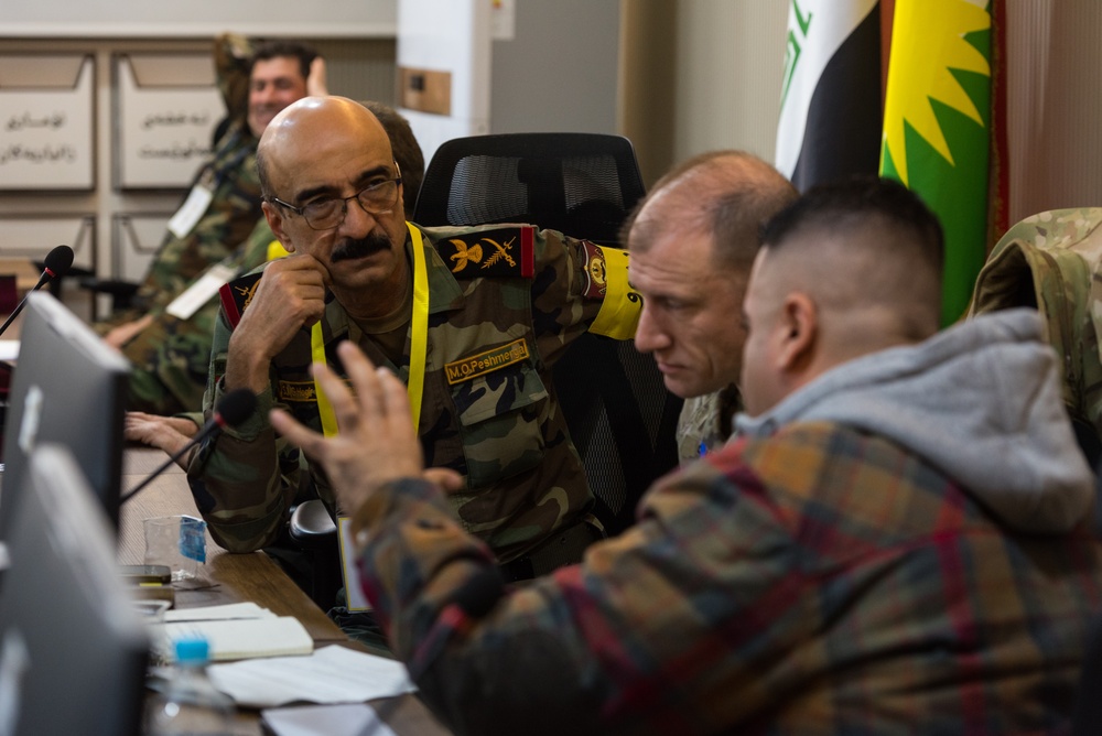 Peshmerga 1st Division Conduct Command Post Exercise
