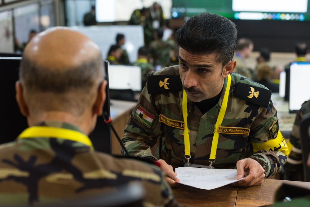 Peshmerga 1st Division Conduct Command Post Exercise