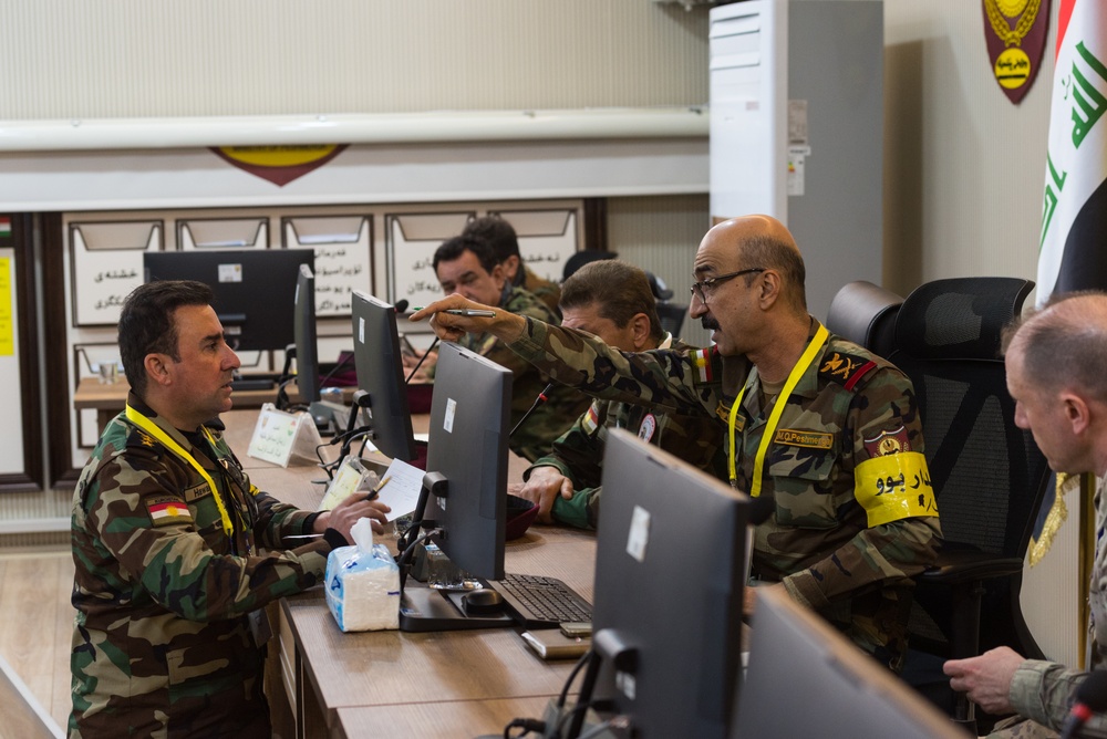 Peshmerga 1st Division Conduct Command Post Exercise