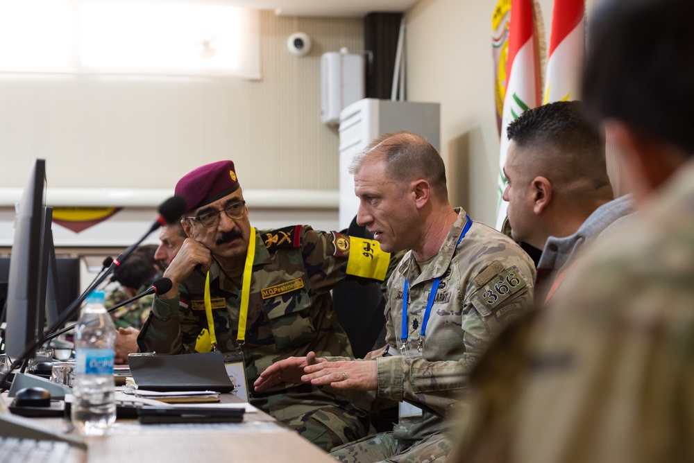 Peshmerga 1st Division Conduct Command Post Exercise