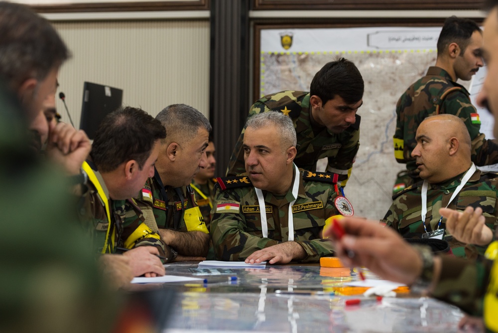 Peshmerga 1st Division Conduct Command Post Exercise
