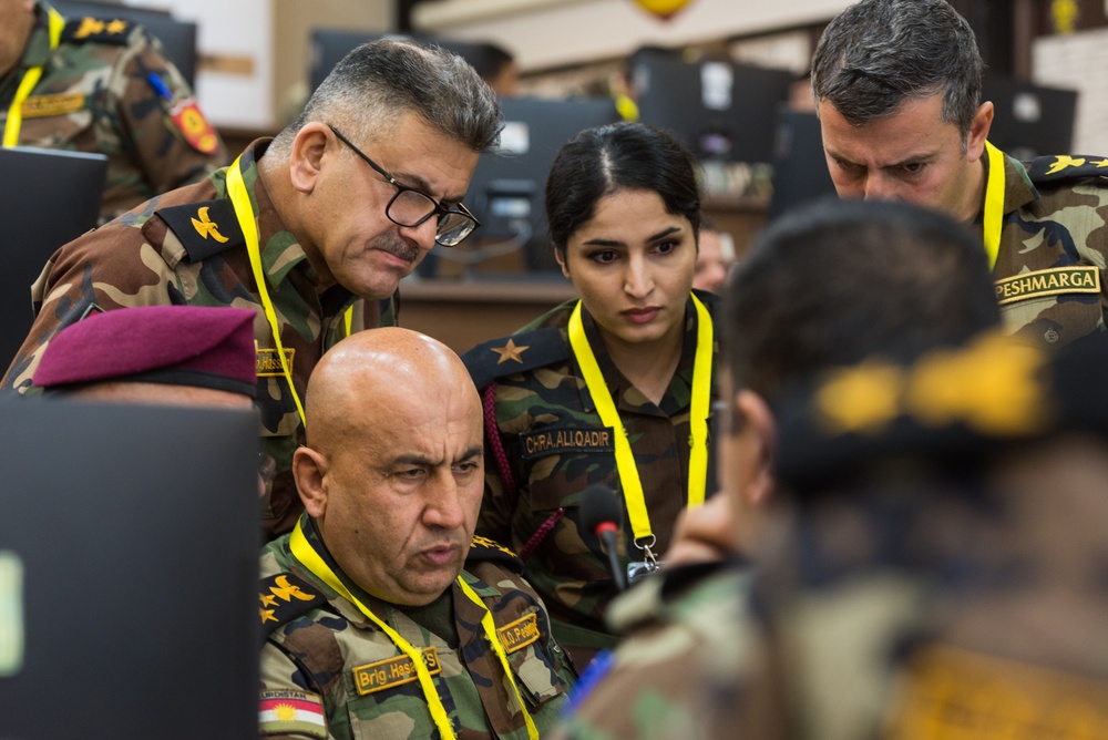 Peshmerga 1st Division Conduct Command Post Exercise