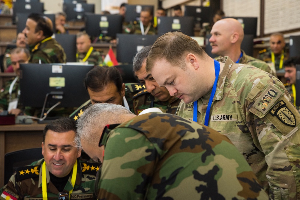 Peshmerga 1st Division Conduct Command Post Exercise