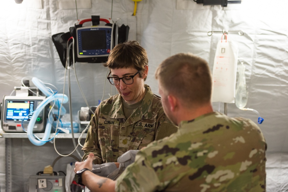 Coalition Members Conduct Trauma Lane Exercises