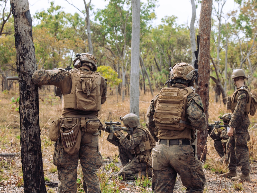 MRF-D 25.3: 2nd Bn., 1st Marines conducts live-fire squad attack range during Predator’s Walk