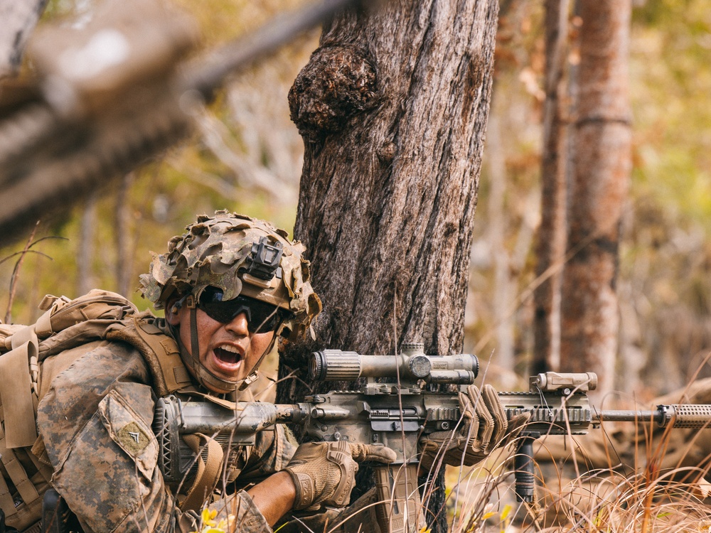 MRF-D 25.3: 2nd Bn., 1st Marines conducts live-fire squad attack range during Predator’s Walk