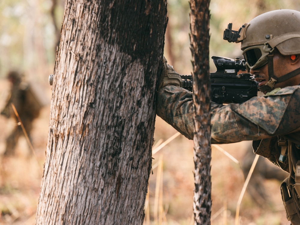 MRF-D 25.3: 2nd Bn., 1st Marines conducts live-fire squad attack range during Predator’s Walk