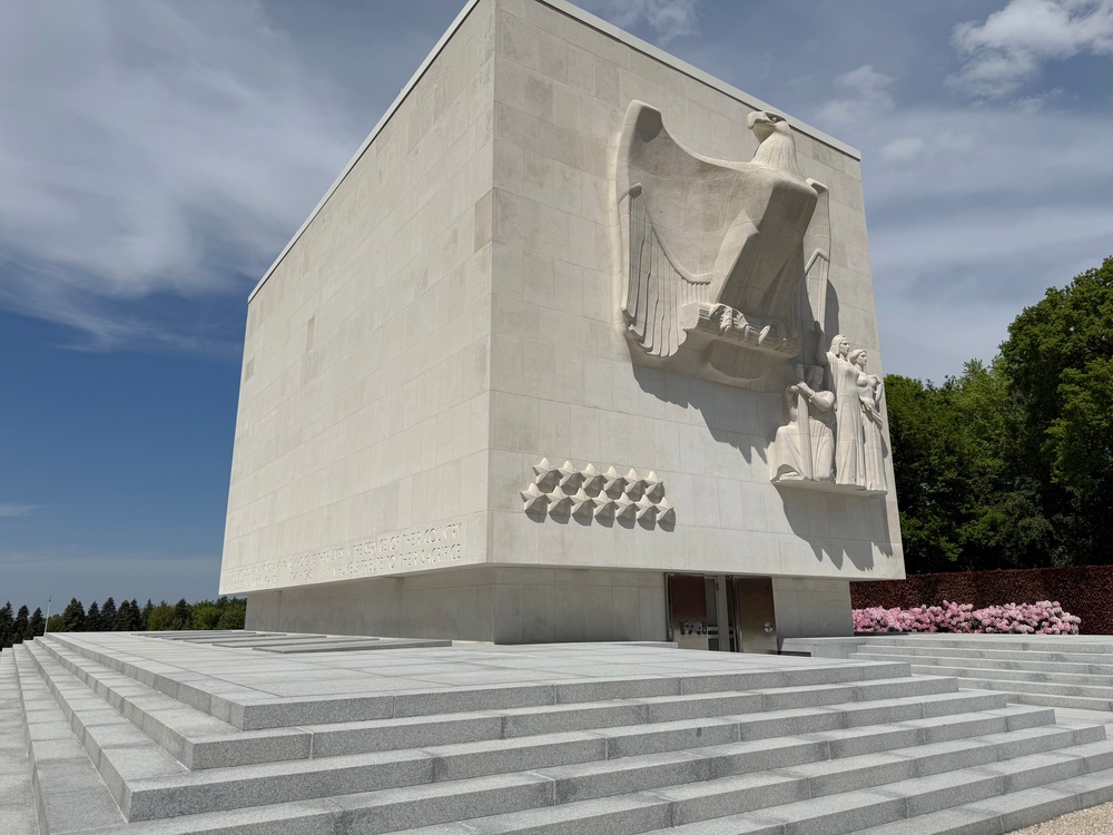Coast Guard honors fallen WWII Coast Guardsman at Ardennes American Cemetery in Neupré, Belgium