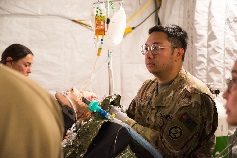 Coalition Members Conduct Trauma Lane Exercises