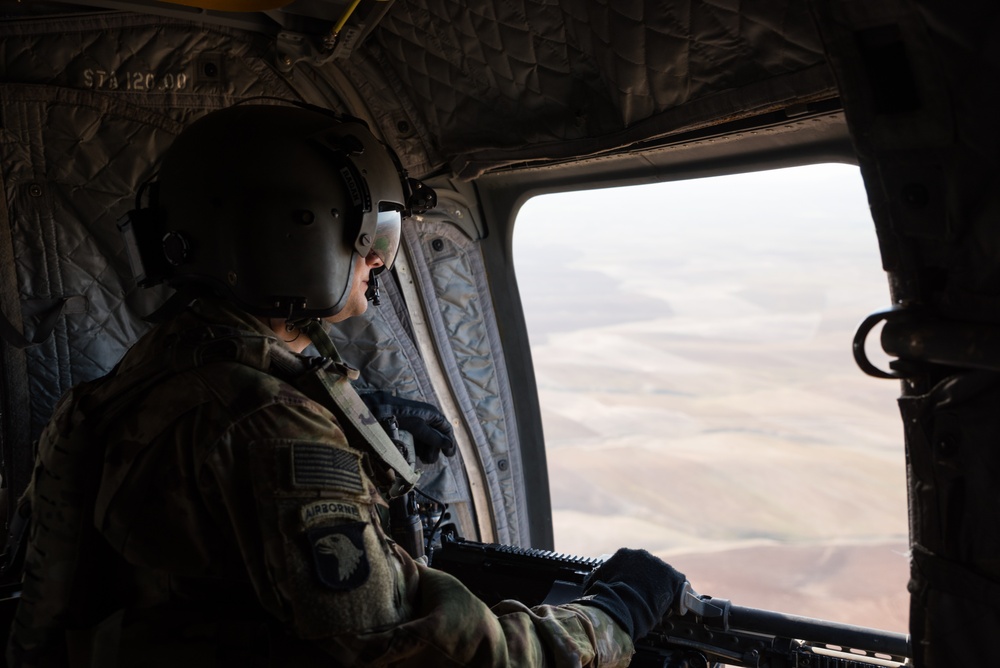Coalition Forces Conduct Escorted Aerial Movements