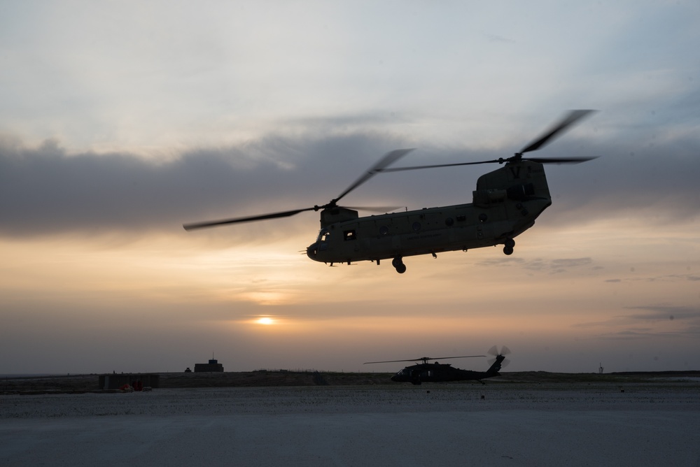 Coalition Forces Conduct Escorted Aerial Movements