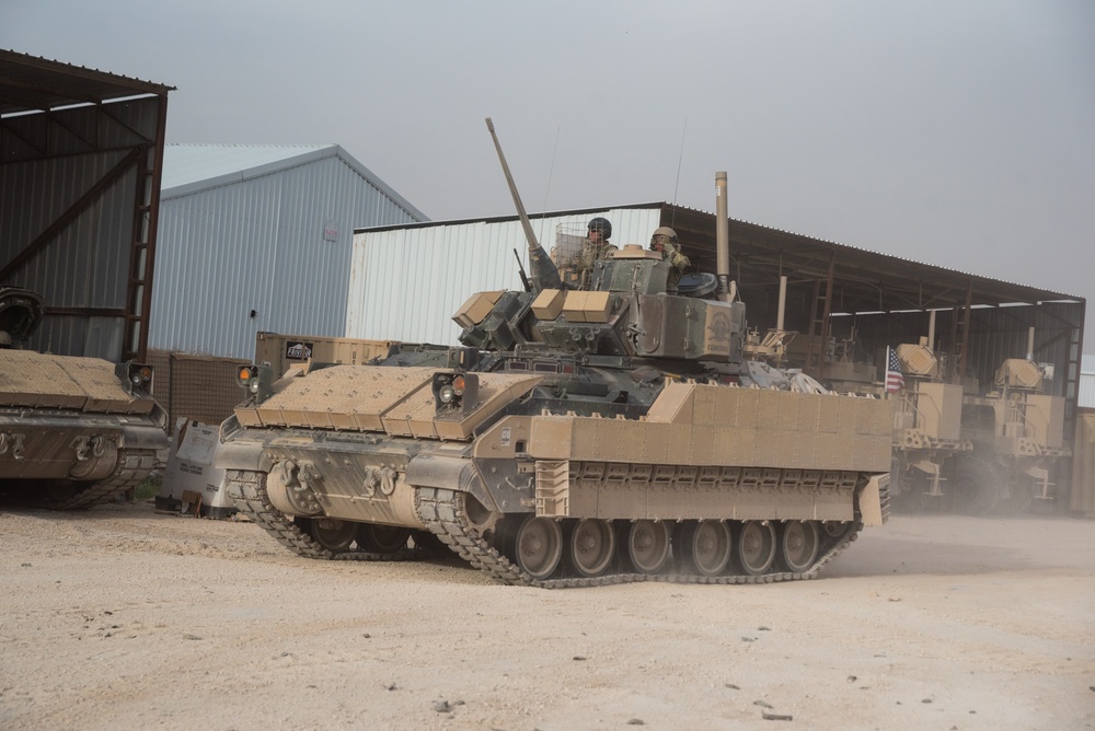 Coalition Forces Maintain Regional Security, Stability with Bradley Fighting Vehicles