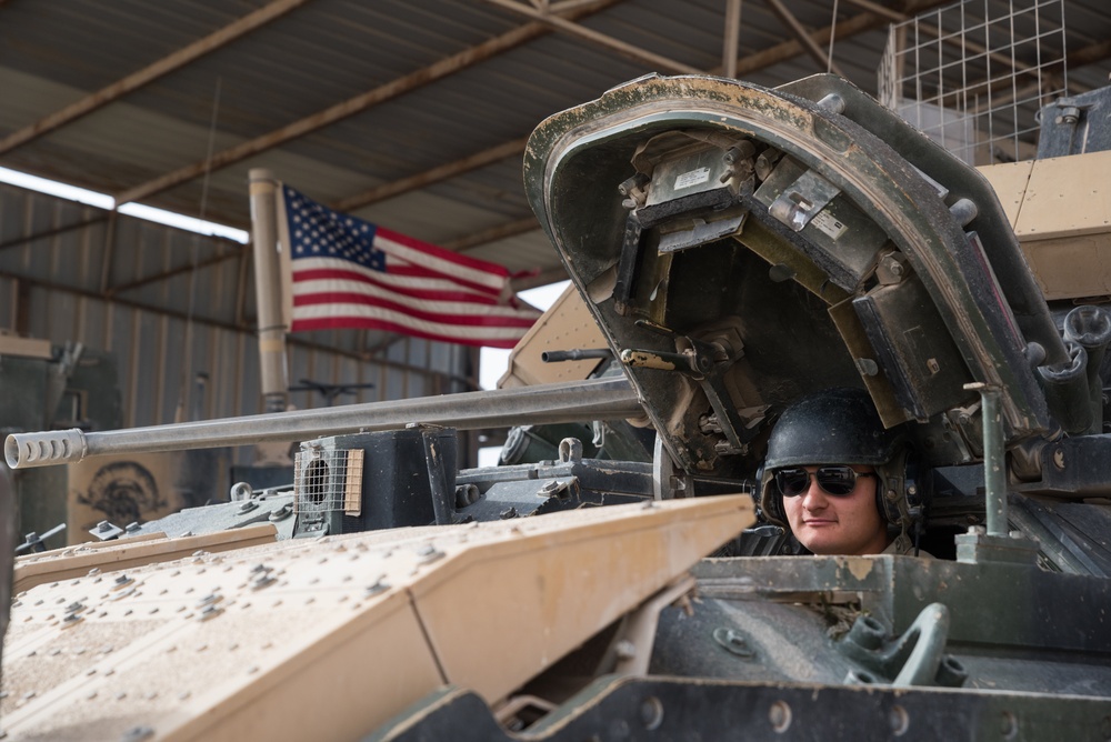 Coalition Forces Maintain Regional Security, Stability with Bradley Fighting Vehicles