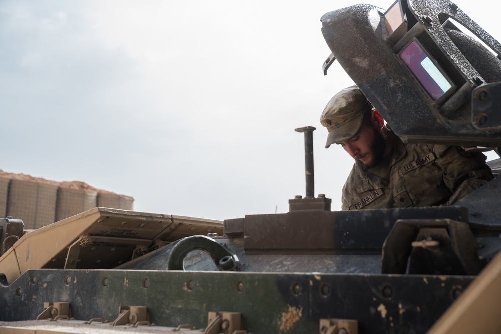 Coalition Forces Maintain Regional Security, Stability with Bradley Fighting Vehicles