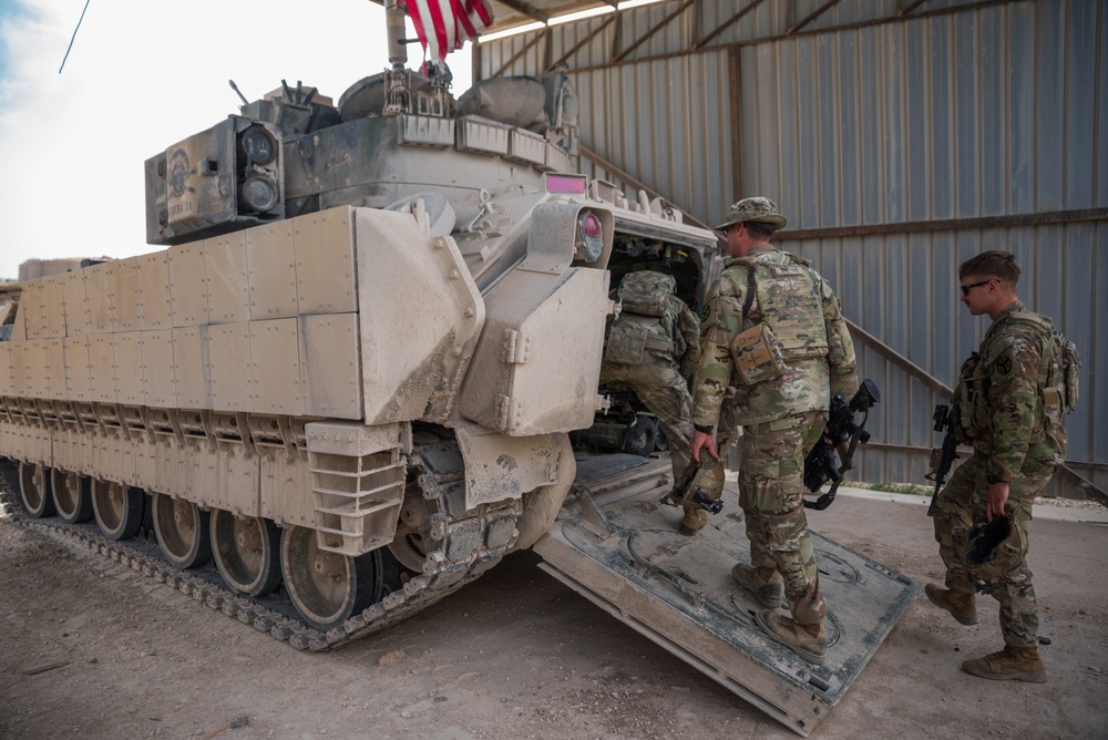 Coalition Forces Maintain Regional Security, Stability with Bradley Fighting Vehicles