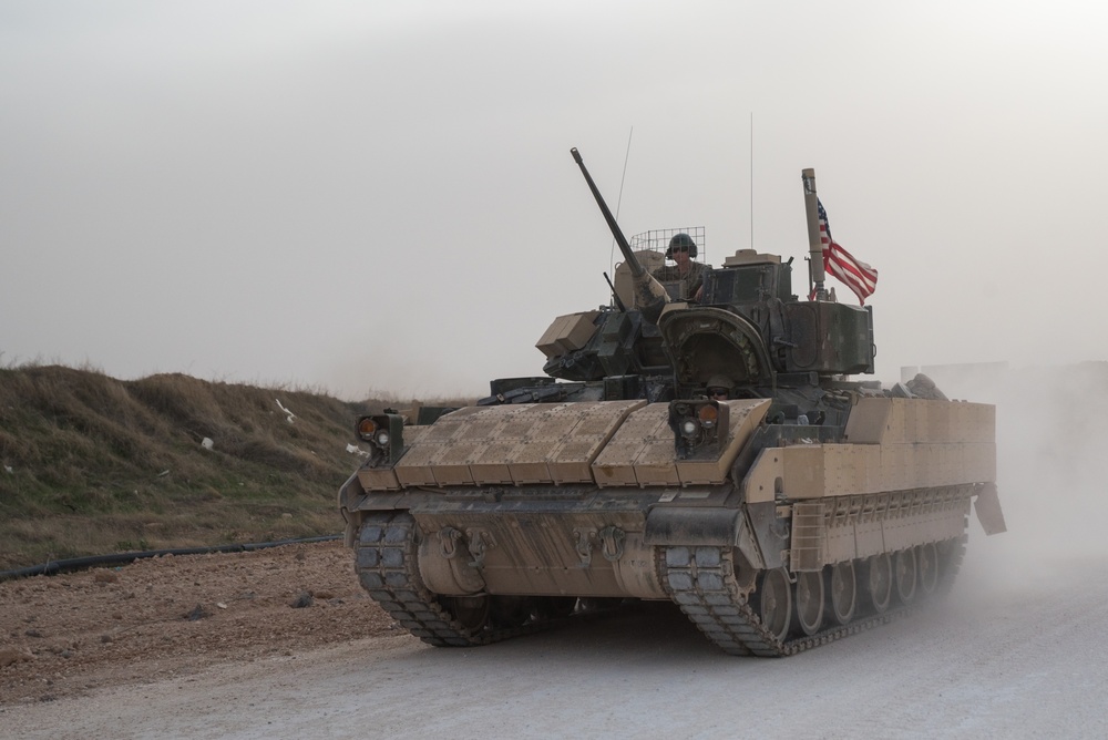 Coalition Forces Maintain Regional Security, Stability with Bradley Fighting Vehicles