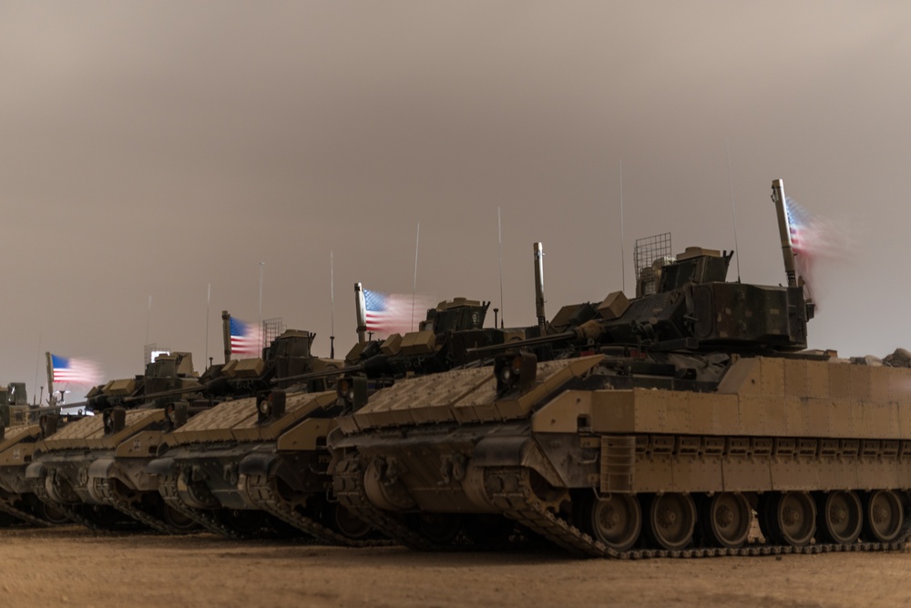 Coalition Forces Maintain Regional Security, Stability with Bradley Fighting Vehicles