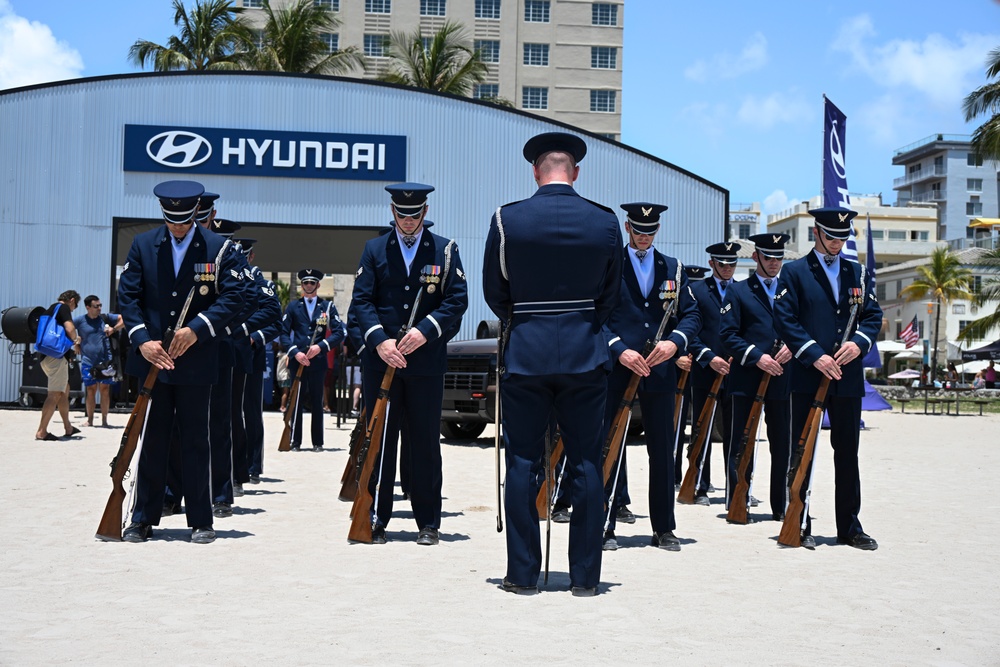U.S. Air Force Honor Guard Drill Team Honors Fallen Heroes at Air &amp; Sea Show